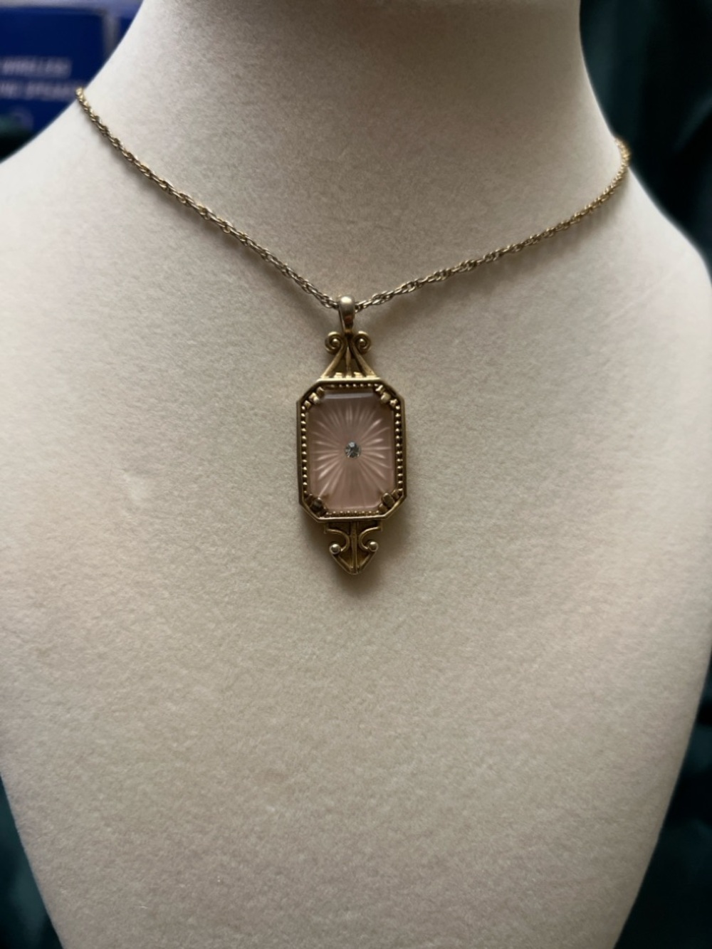 Vintage Avon Frostlight Camphor Glass Necklace